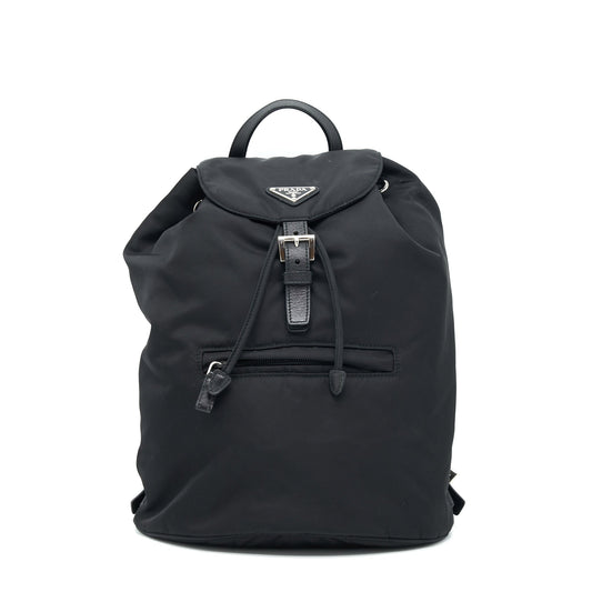 Prada Backpack Handbag Nylon Black