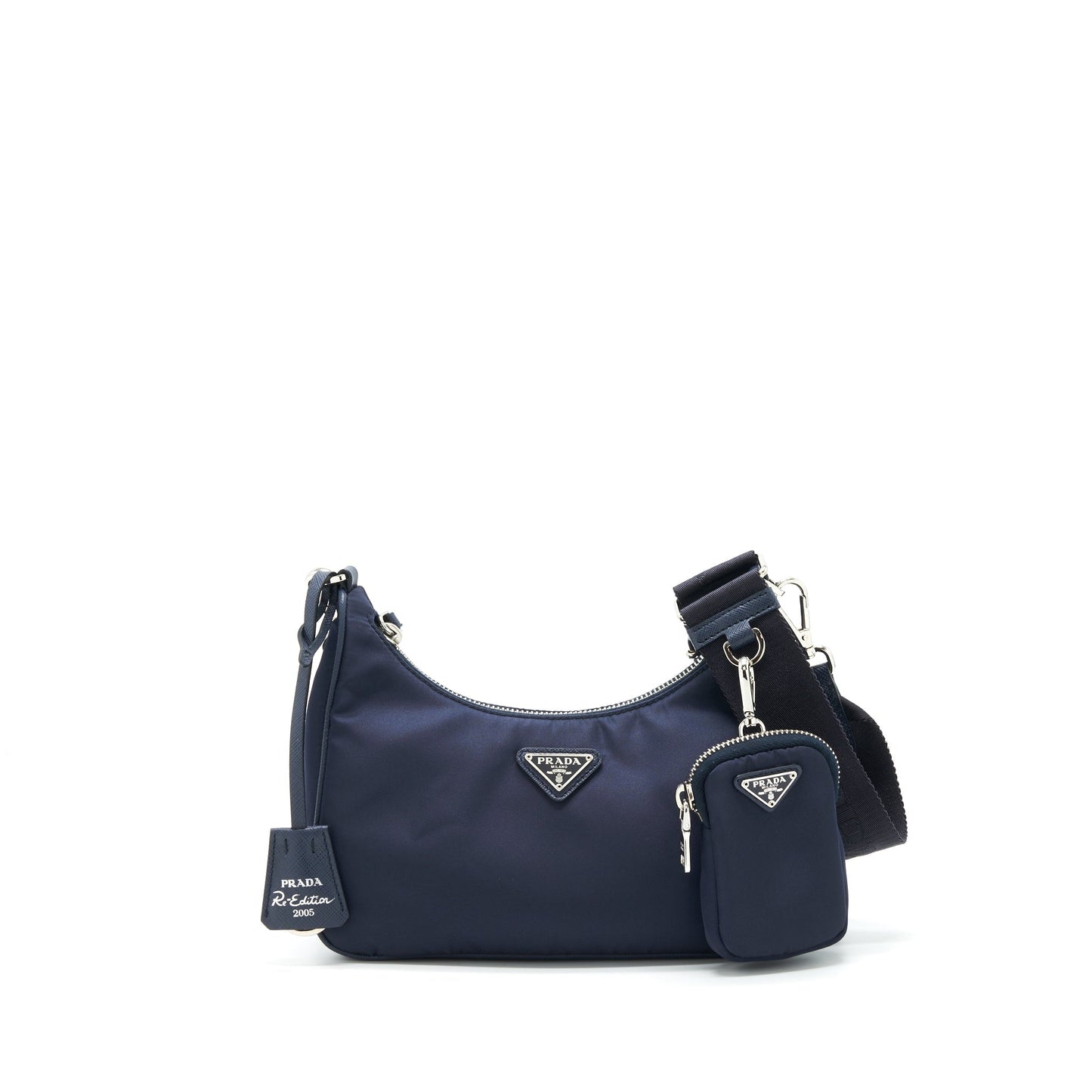Prada Re Edition Purse Indigo Handbag Nylon Blue Travel Bag