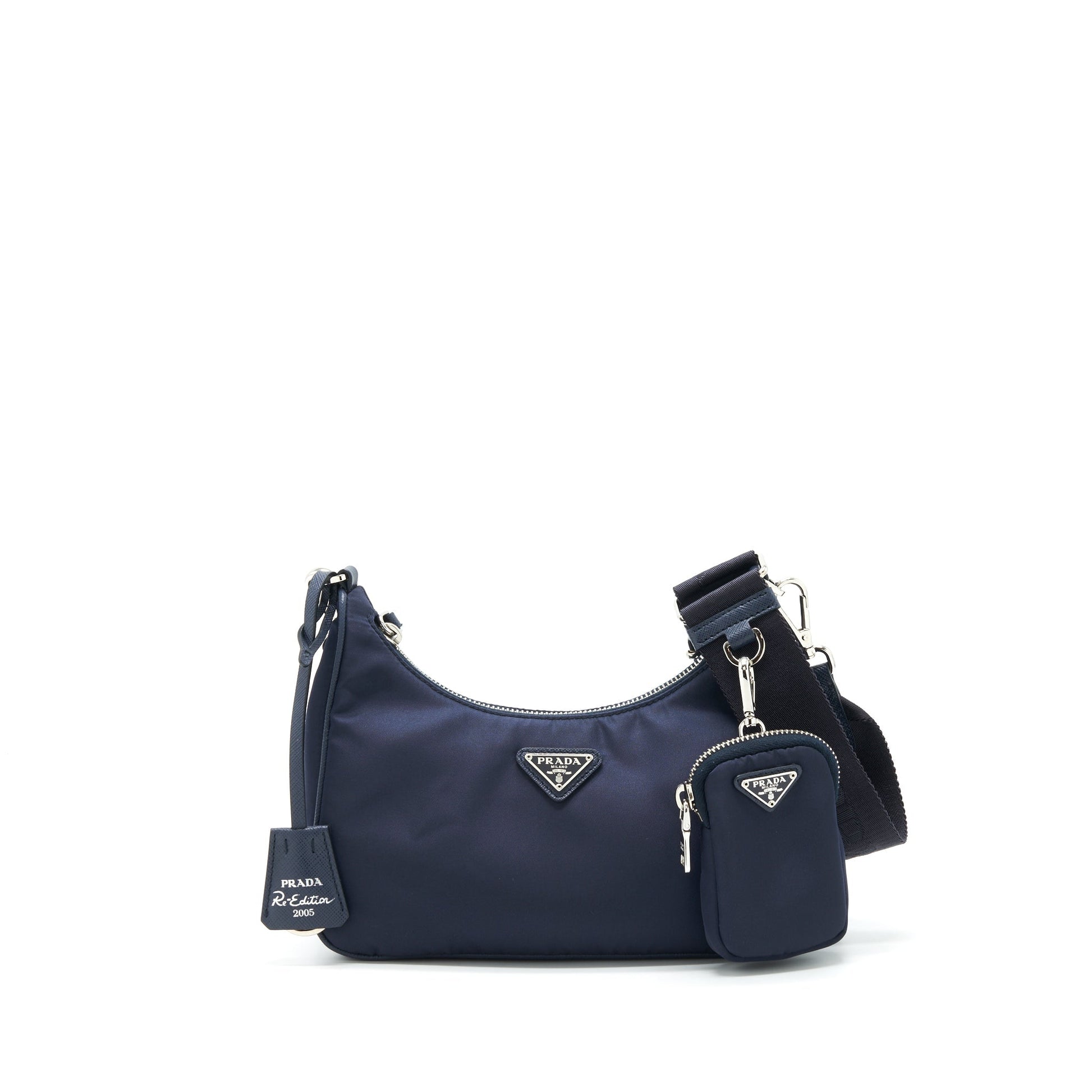 Prada Re Edition Purse Indigo Handbag Nylon Blue Travel Bag