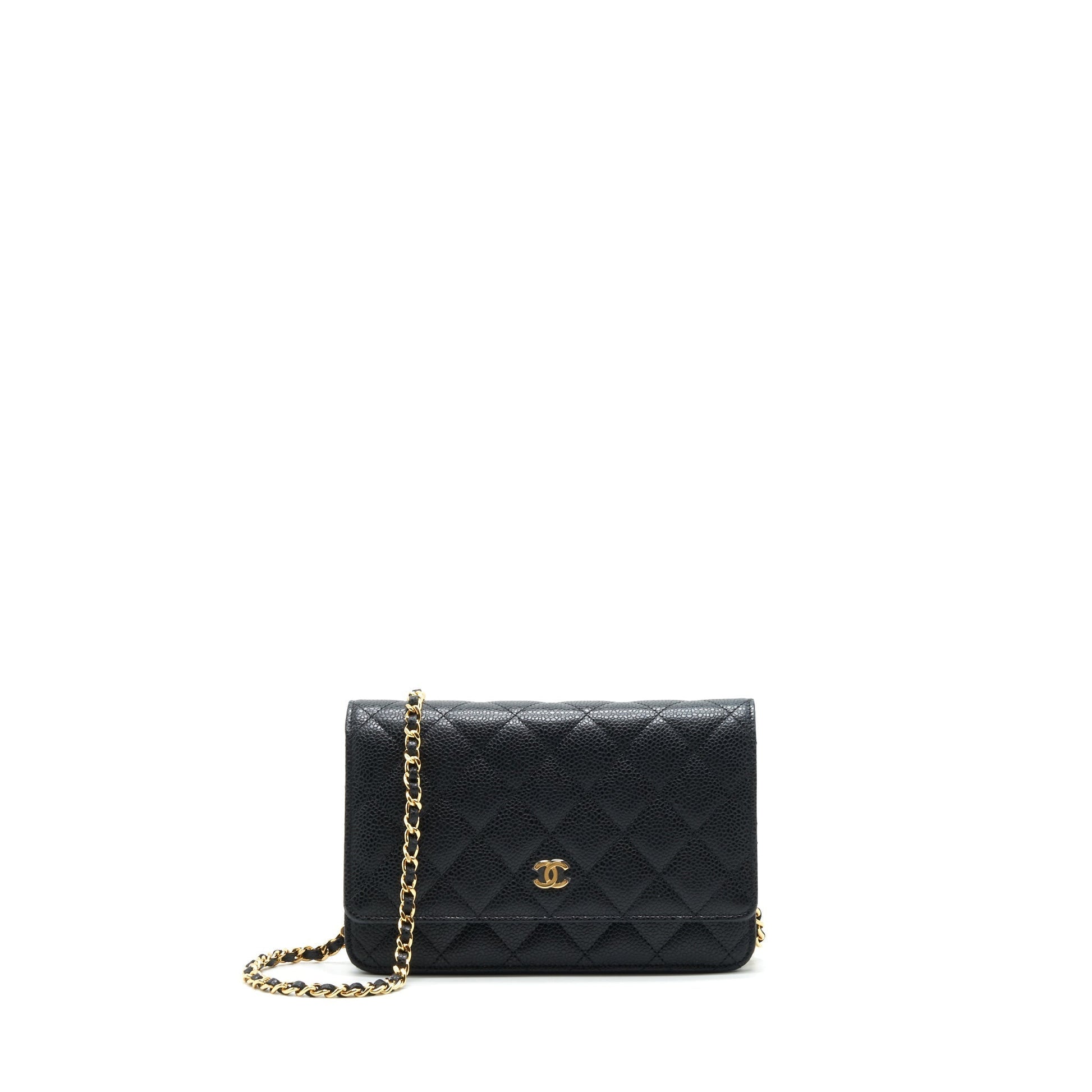 Chanel Classic On Caviar GHW Black Wallet Case Ghw 2