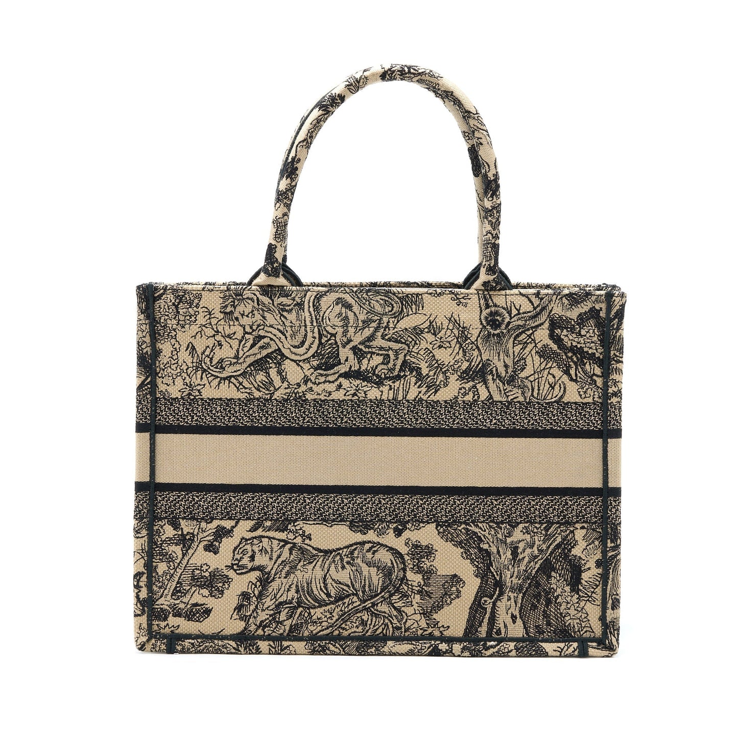 Dior Book Tote Toile De Joey Embroidery Handbag Beige Medium Tote Bag