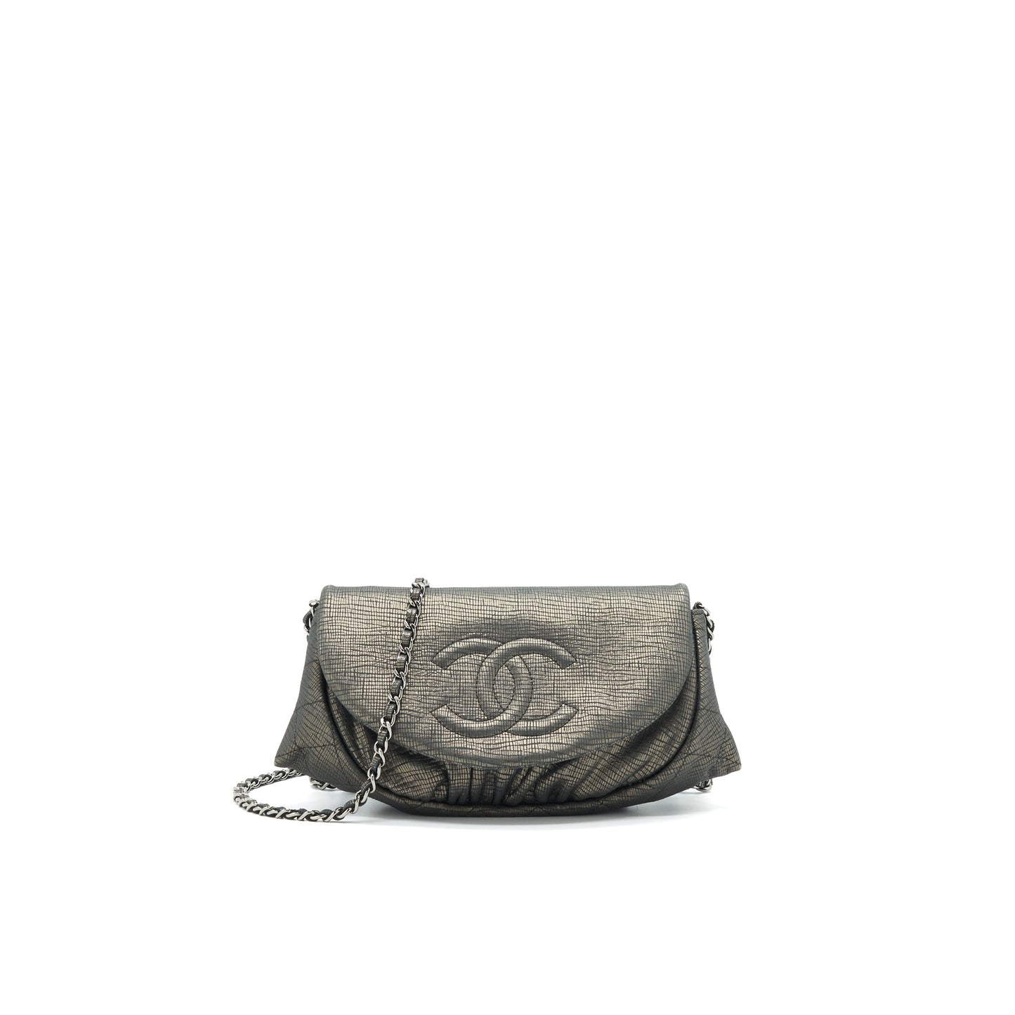 Chanel HALF MOON ON Grey Wallet Case