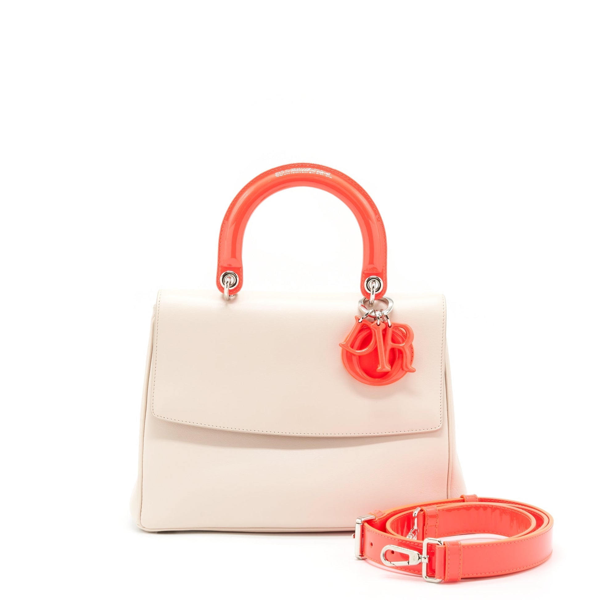 Dior Be Purse Smooth Calfskin Bright Handbag Beige Pink Travel Bag