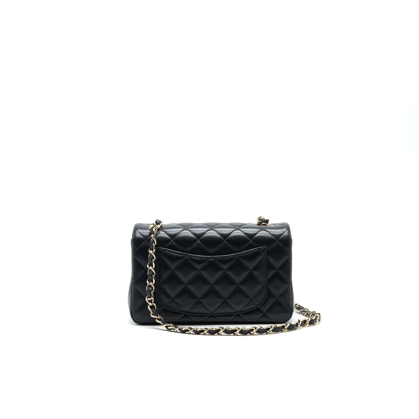 Chanel Rectangular Flap LGHW LAMBSKIN Black Shoulder Bag