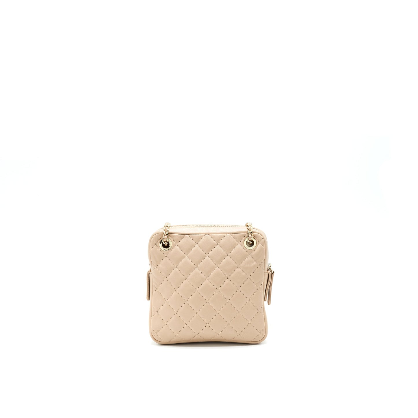 Chanel Quilted LGHW Beige Crossbody Bag