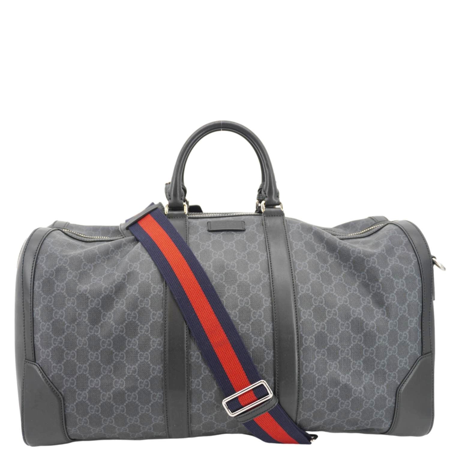 Gucci Carry On Soft Supreme Duffle Bag Canvas Black Travel Bag Bag 478323