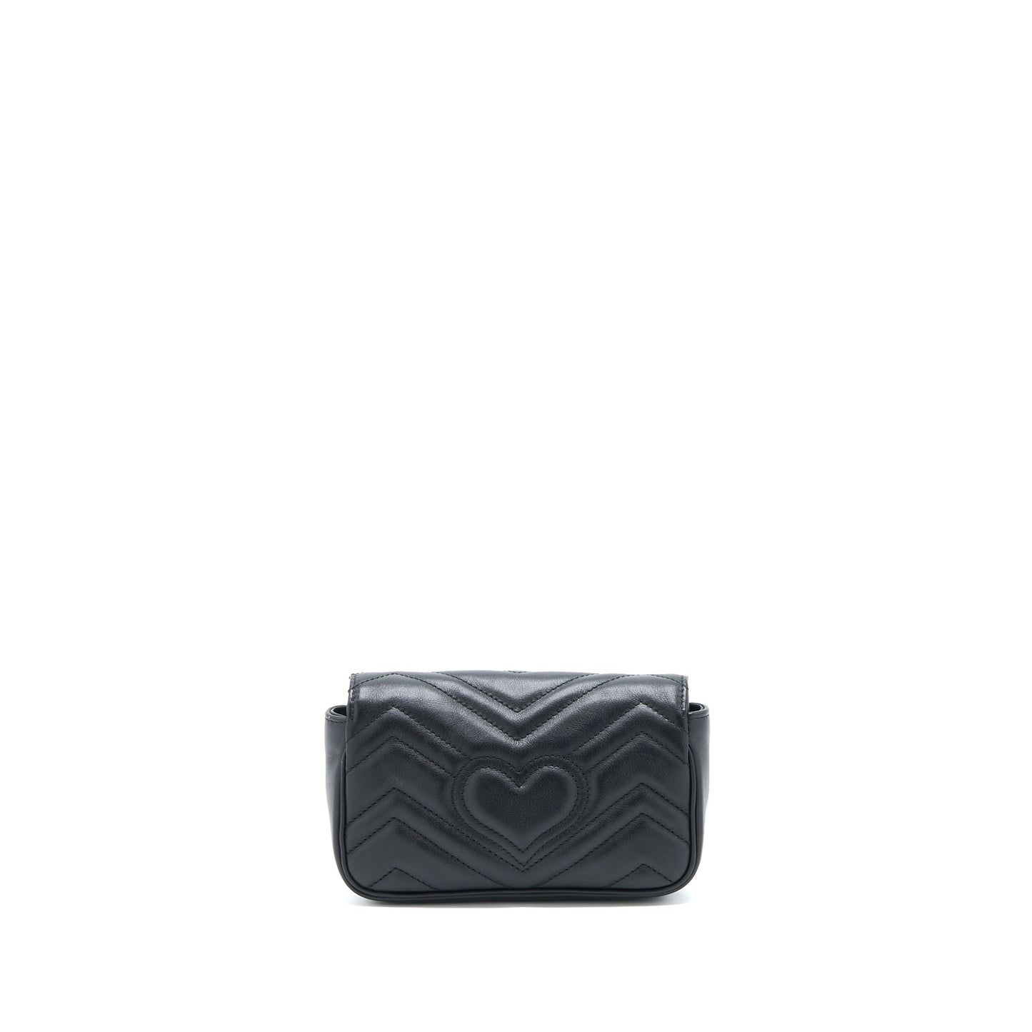 Gucci Marmont Super Bag Calfskin Brushed Black Mini Travel Bag