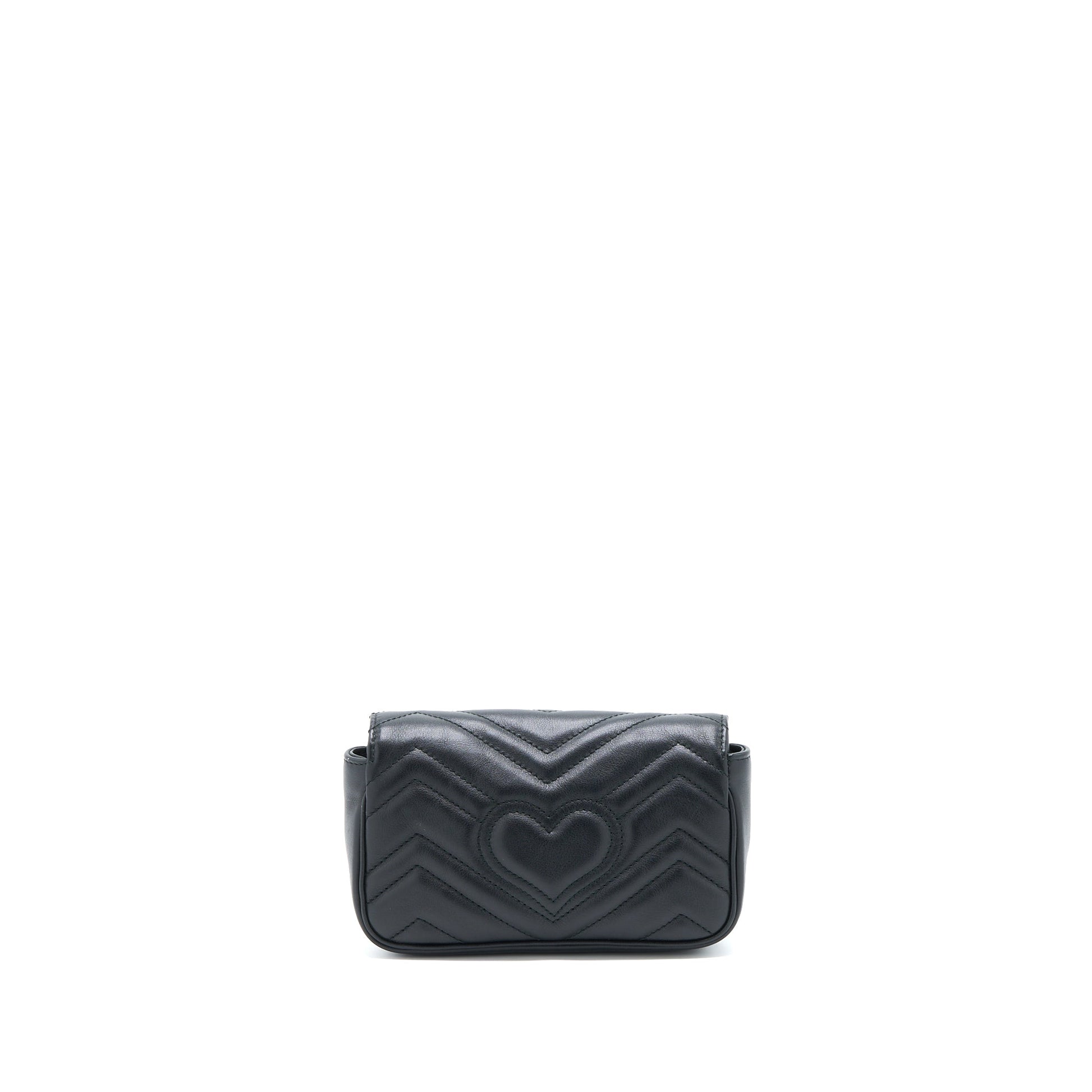 Gucci Marmont Super Bag Calfskin Brushed Black Mini Travel Bag