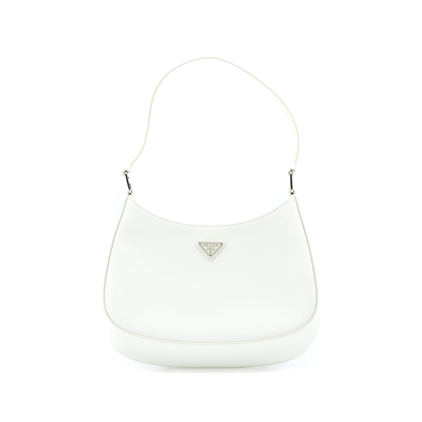 Prada Cleo Purse Calfskin Handbag White Travel Bag