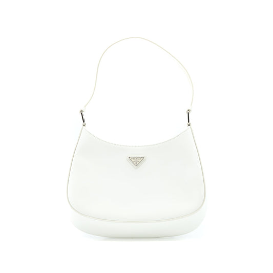 Prada Cleo Purse Calfskin Handbag White Travel Bag