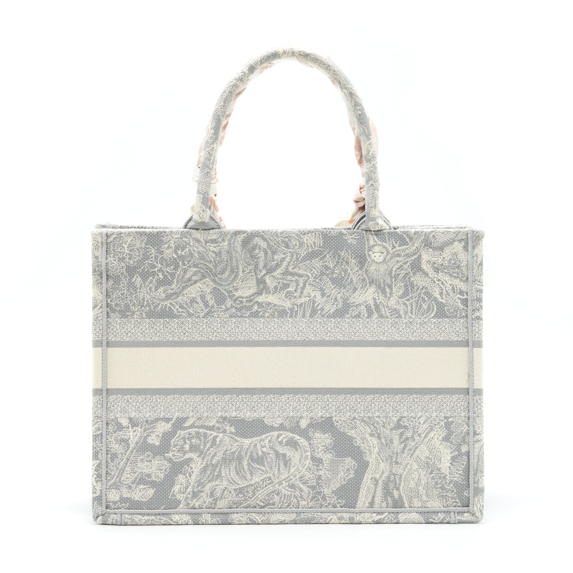 Dior (Old ) Book Tote Grey Toile De Small Medium Tote Bag