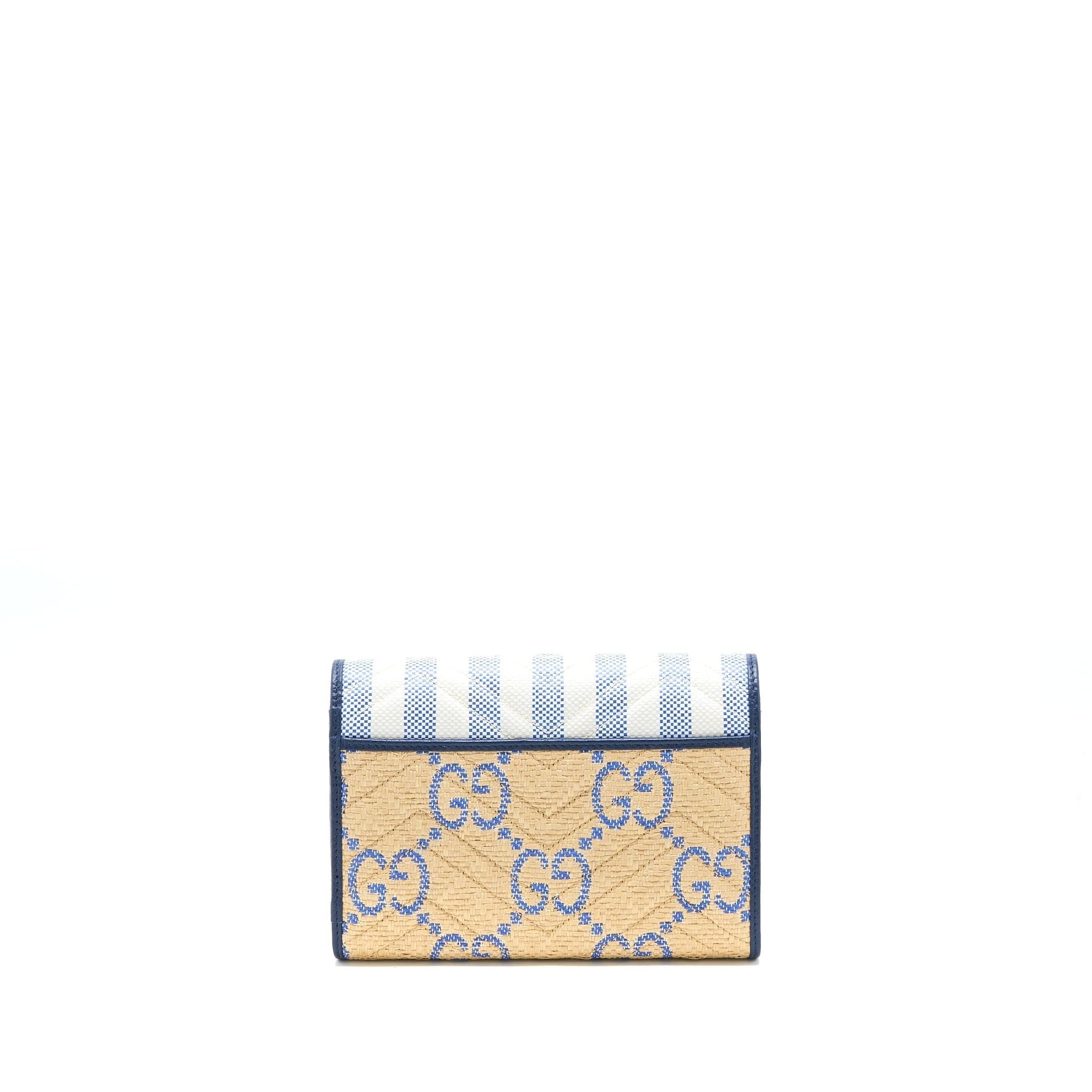 Gucci Marmont Flap Bag Multicolour Brushed Raffia Matelasse Travel Bag