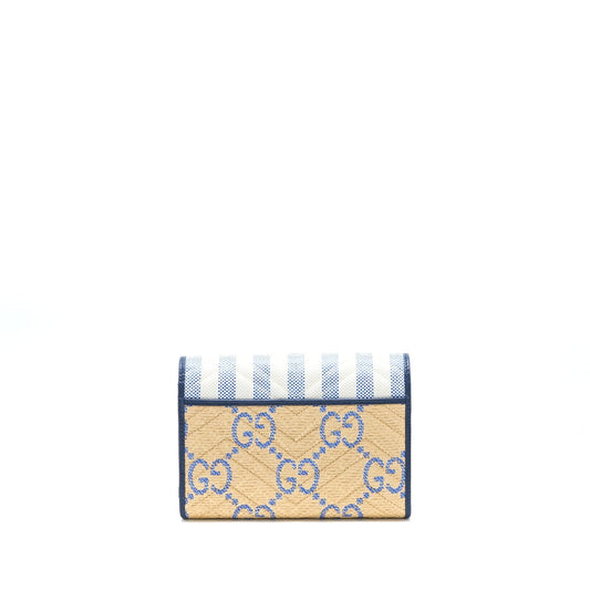 Gucci Marmont Flap Bag Multicolour Brushed Raffia Matelasse Travel Bag