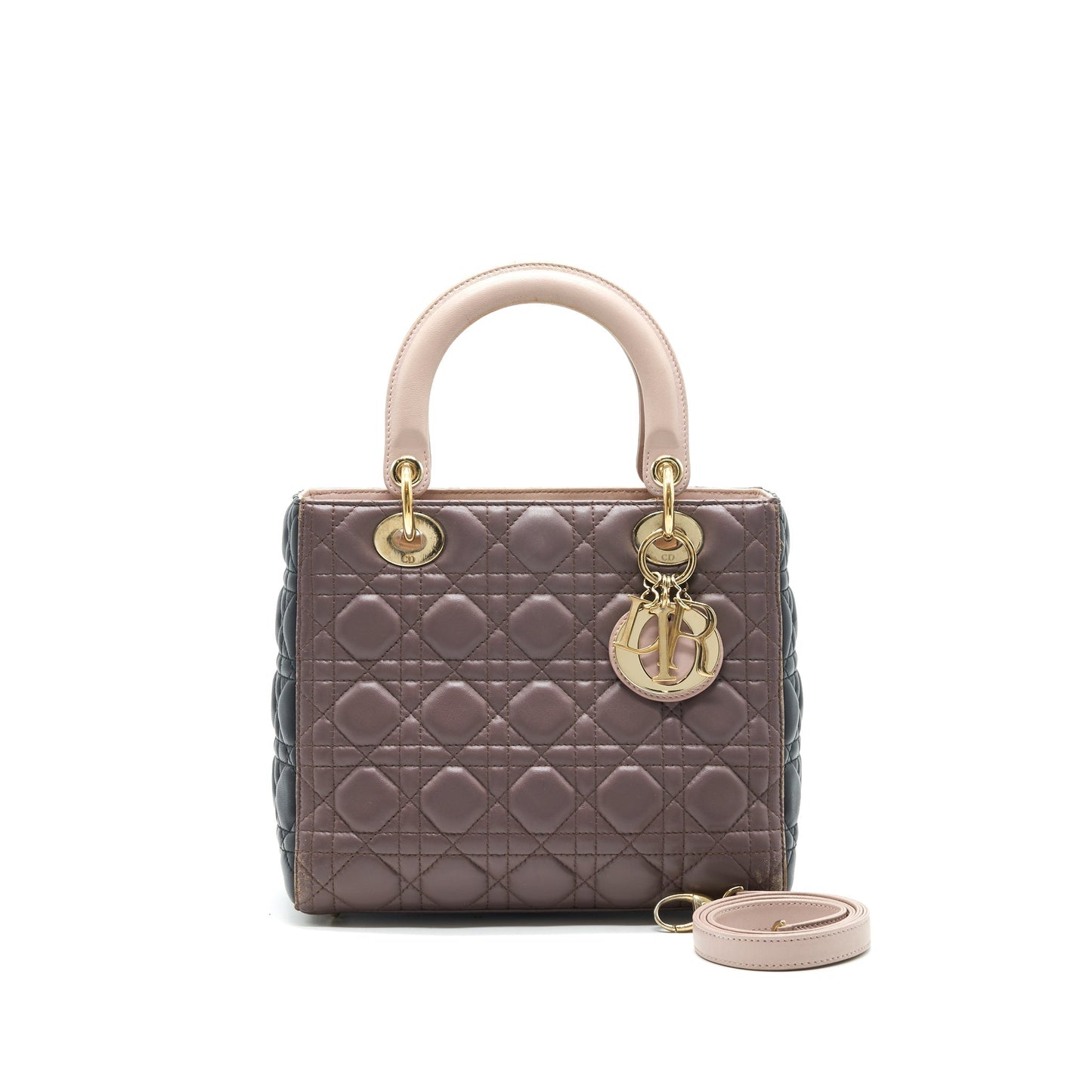 Dior Lady Purse Multi Color Handbag Medium Travel Bag