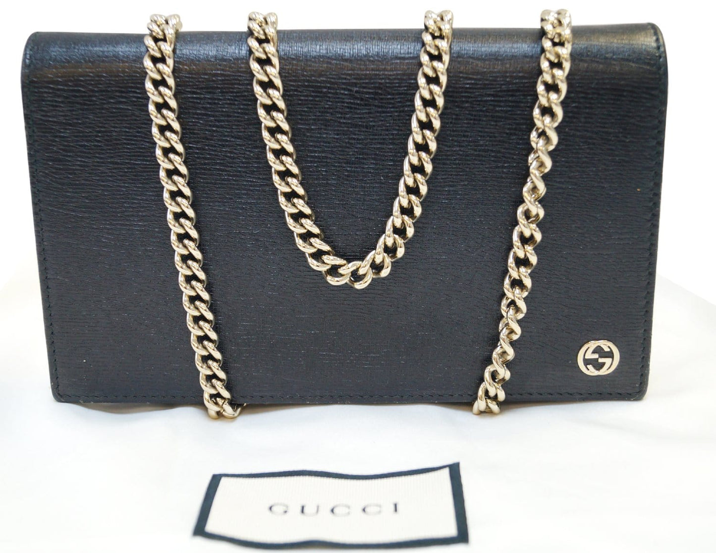 Gucci Crossbody Clutch Bag Black Chain Crossbody Bag