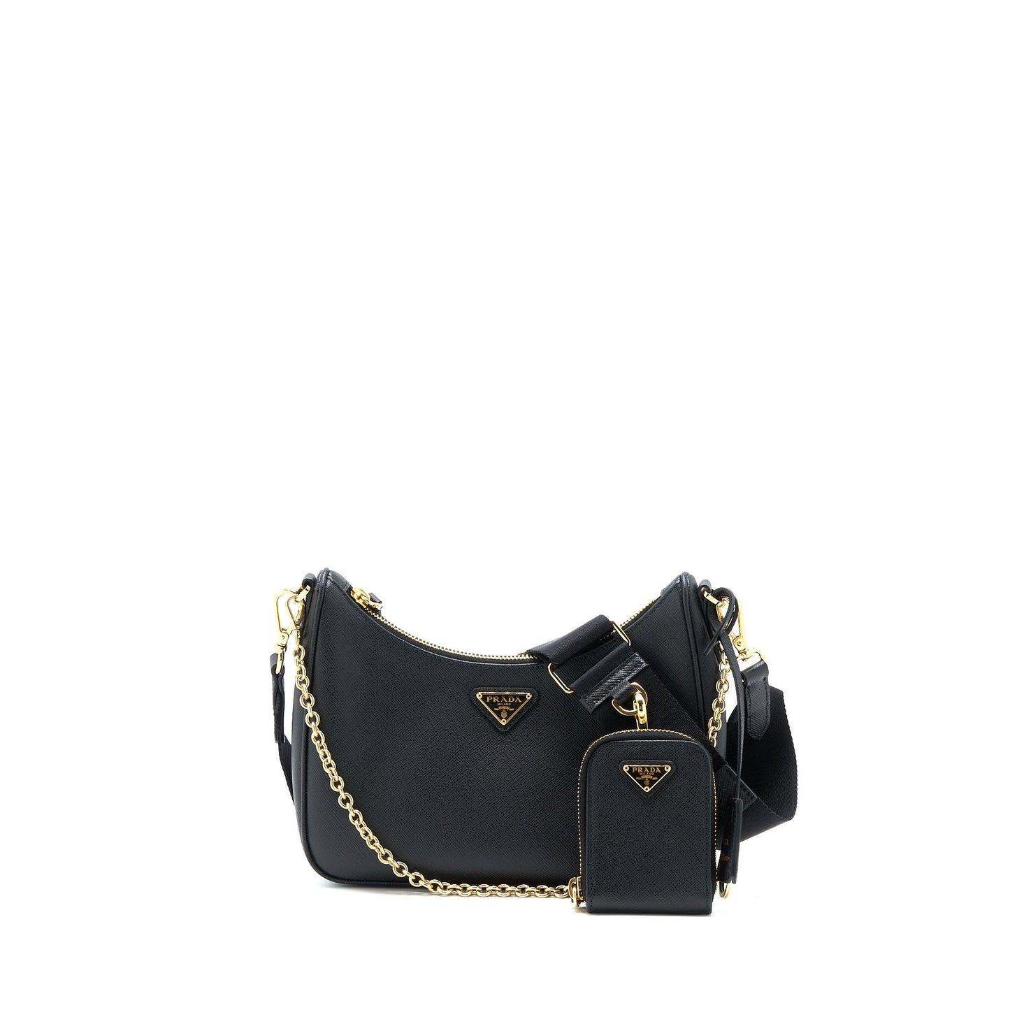 Prada Re Edition Saffiano Handbag Black Travel Bag