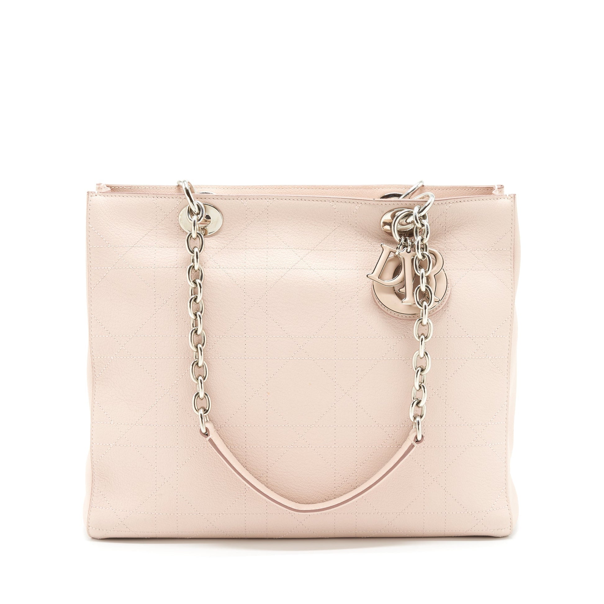 Dior Lady Tote Purse Calfskin Light Handbag Beige Tote Bag
