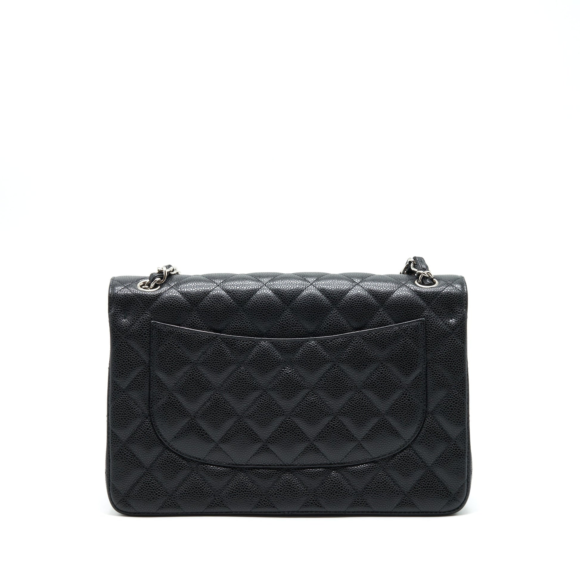 Chanel Jumbo Classic Double Flap Caviar SHW Black Shoulder Bag