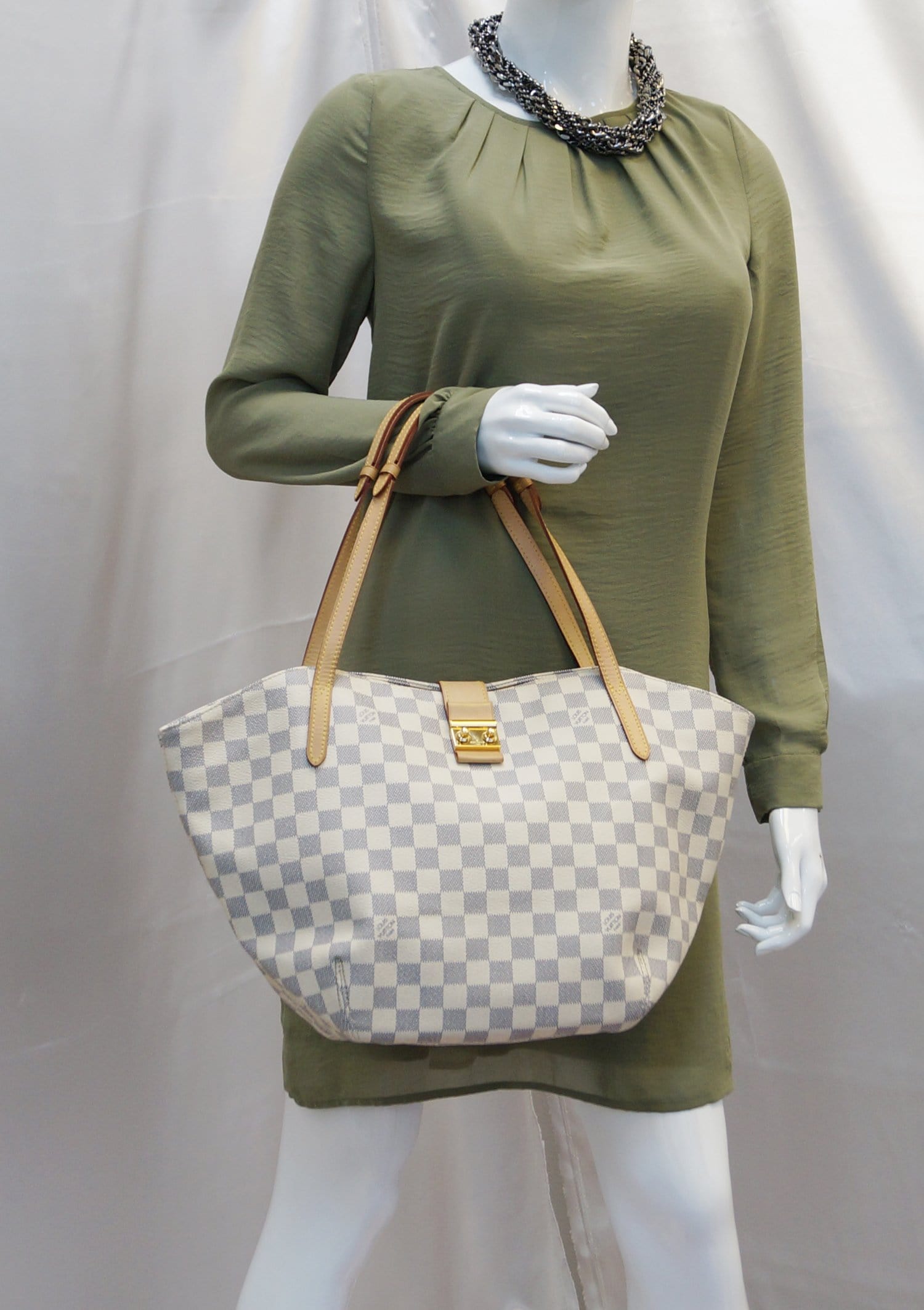 Louis Damier Azur Salina Gm Shoulder Bag