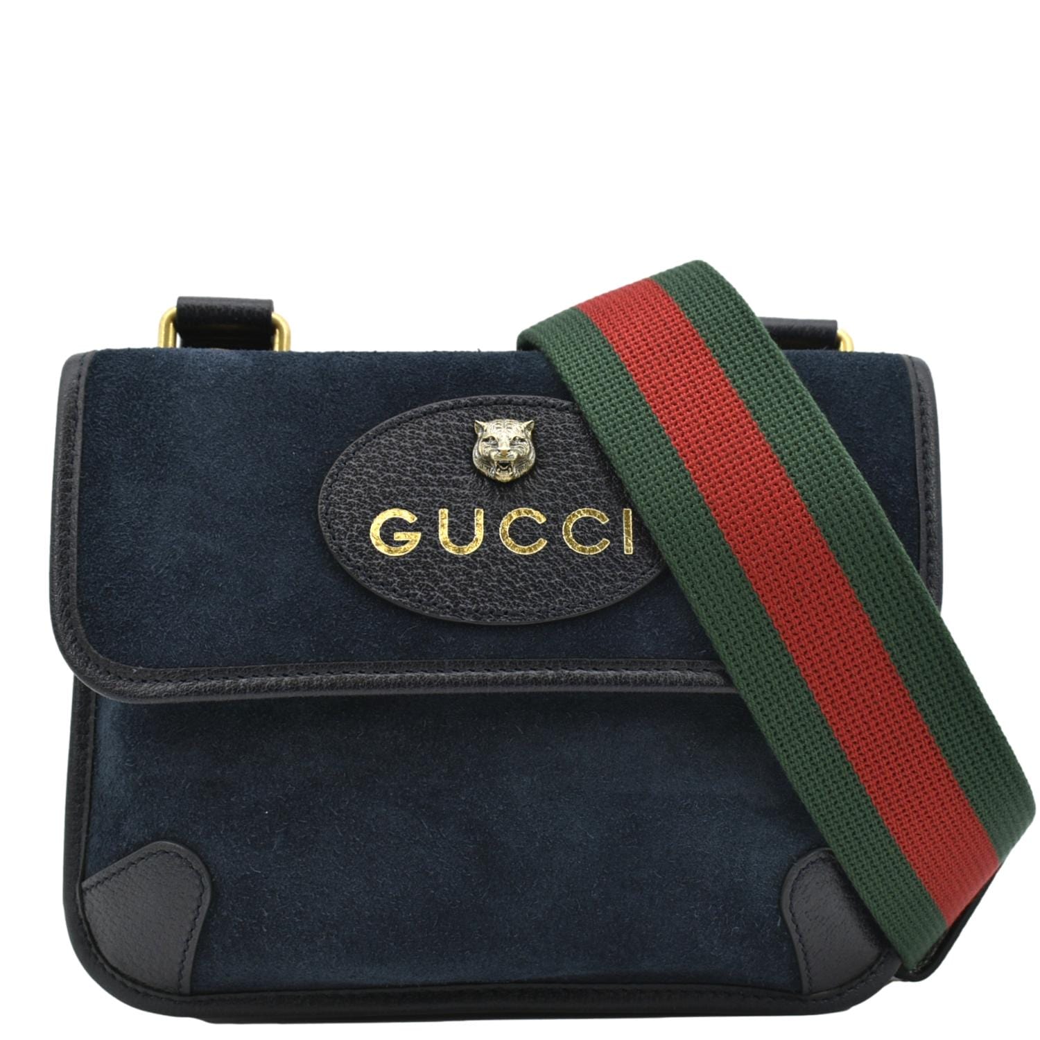 Gucci Neo Crossbody Bag Suede Blue