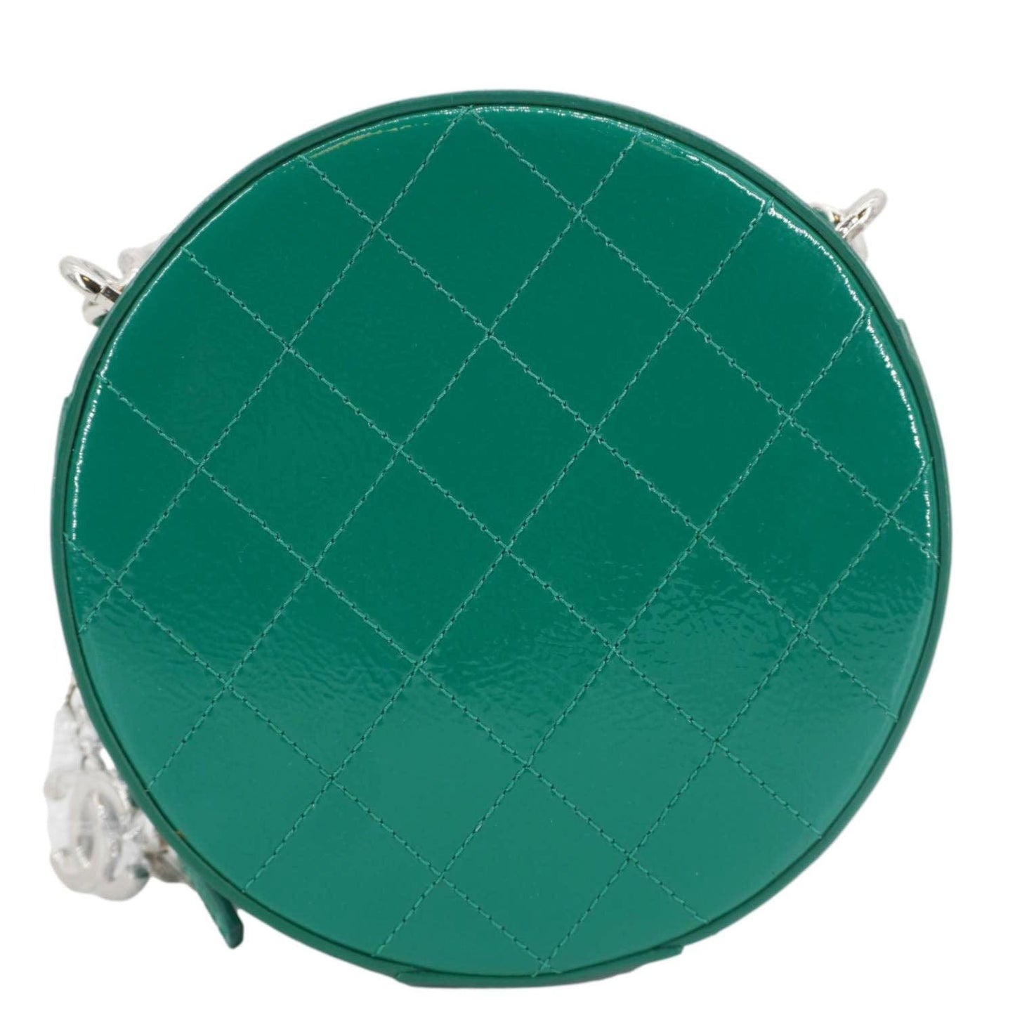 Chanel Round as Earth Patent Leather Green Travel Bag