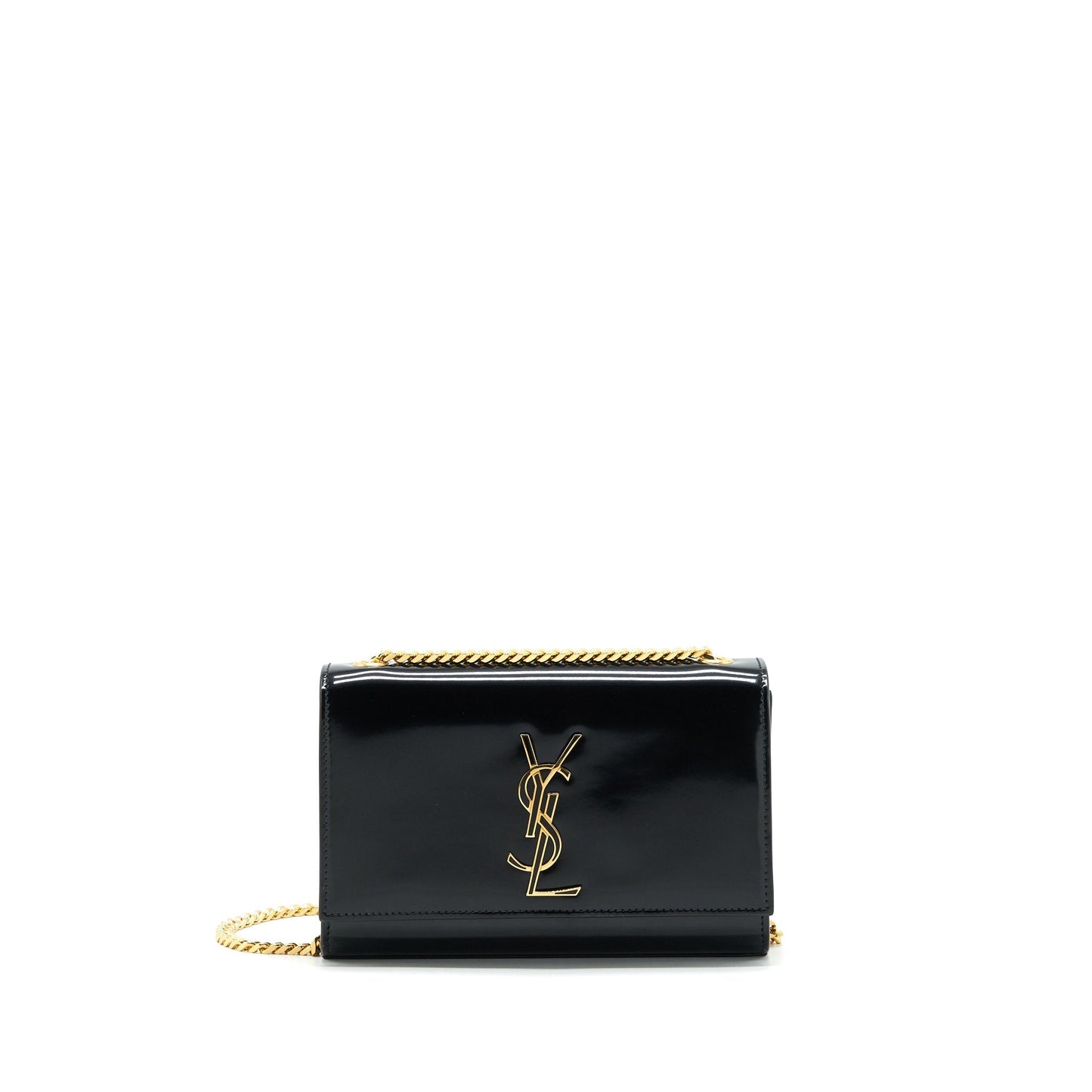 YSL Saint Laurent Saint Laurent Kate Purse Patent Travel Bag Black Flap