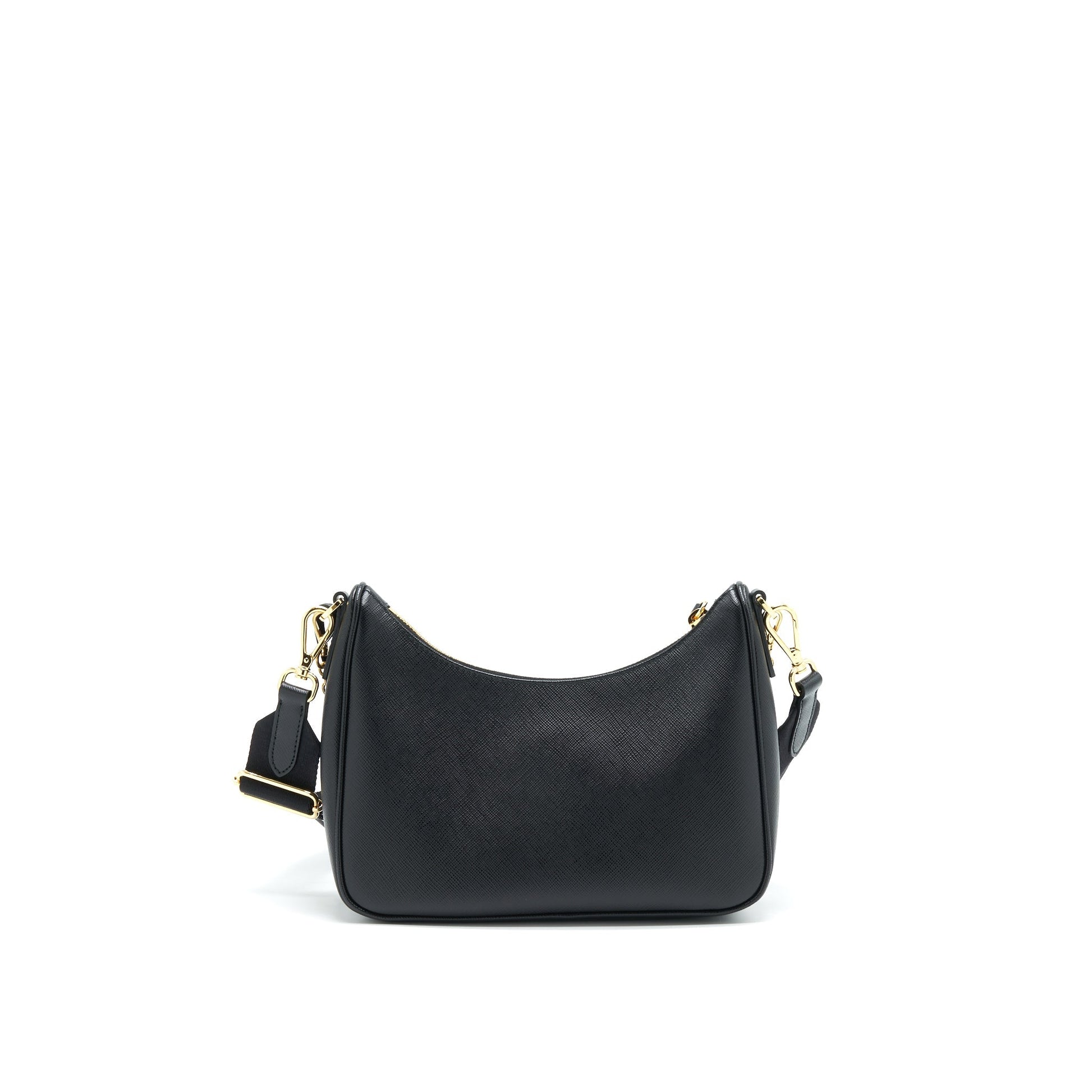 Re Edition Saffiano In Handbag Leather Black Travel Bag