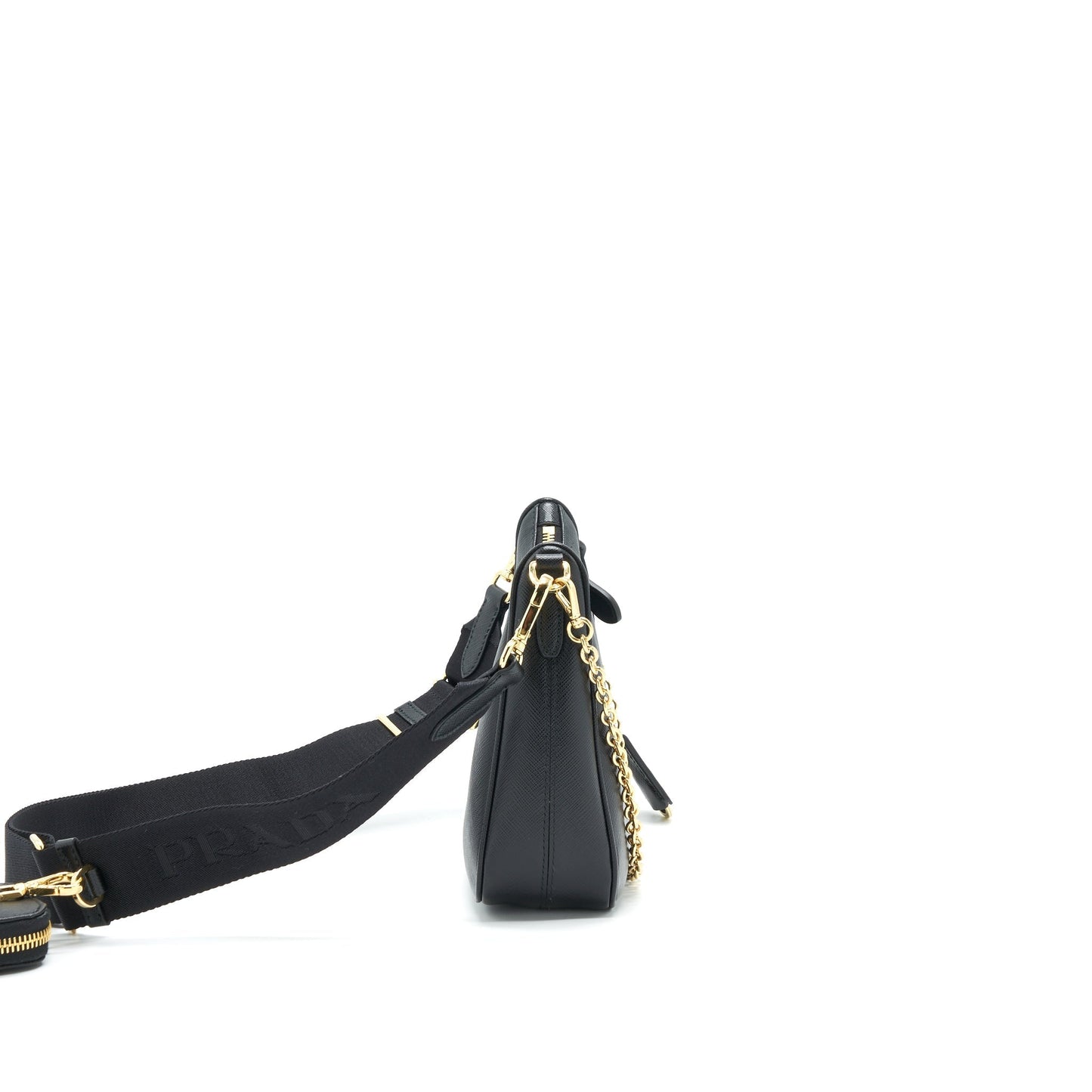 Re Edition Saffiano In Handbag Leather Black Travel Bag