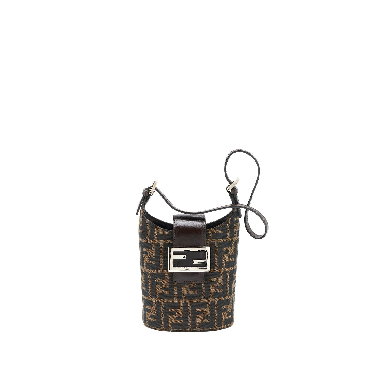 Fendi Purse Jacquard Leather Canvas Mini Travel Bag