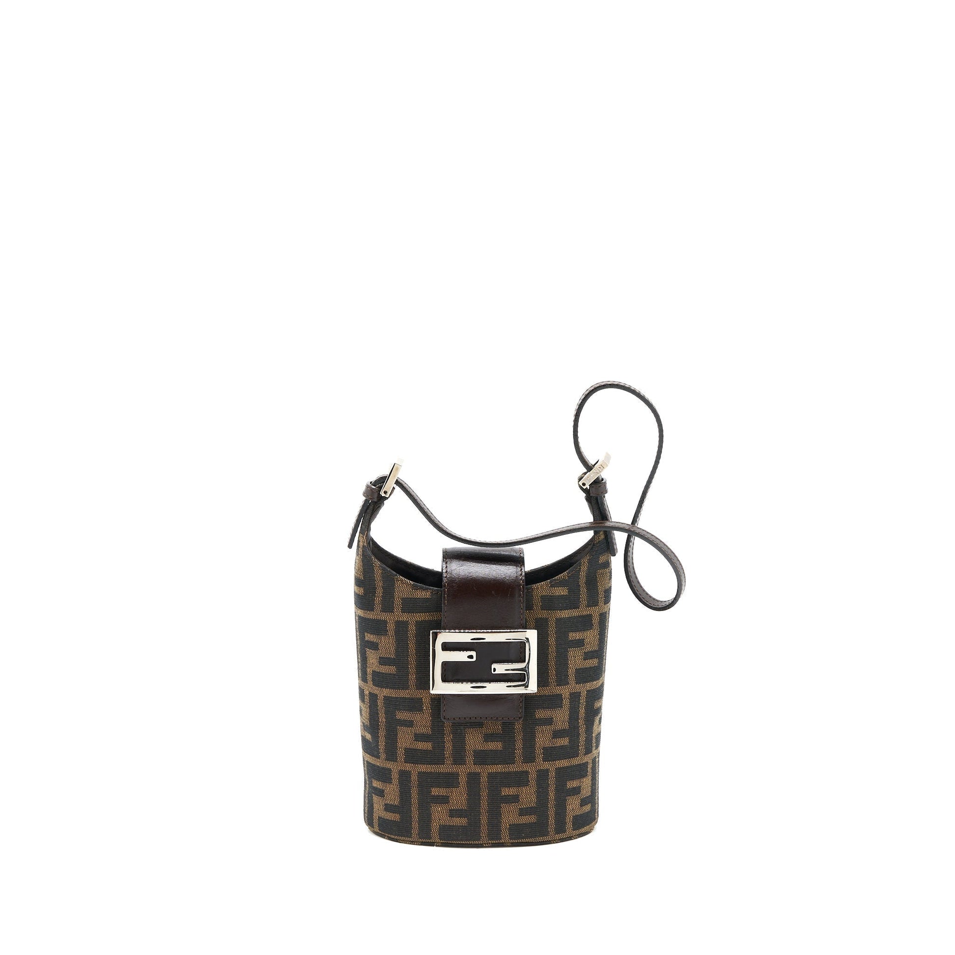 Fendi Purse Jacquard Leather Canvas Mini Travel Bag