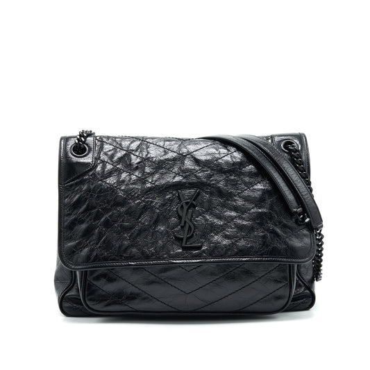 YSL Saint Laurent Saint Laurent Niki Purse In And Hardware Black Large Travel Bag