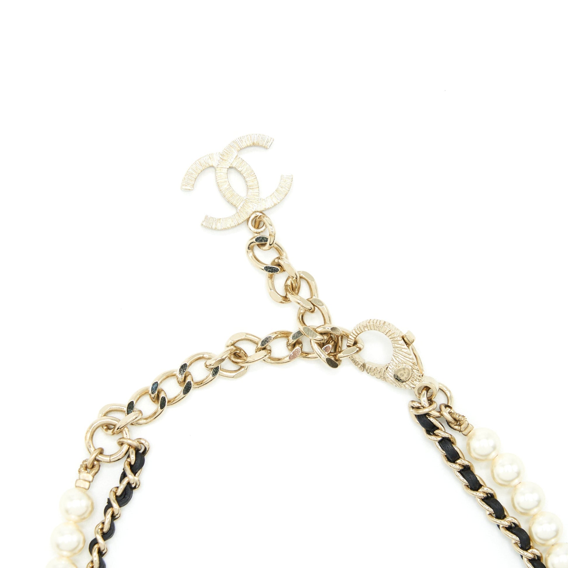 Chanel 21S Pearl Crystal Choker LGHW Leather Handbag