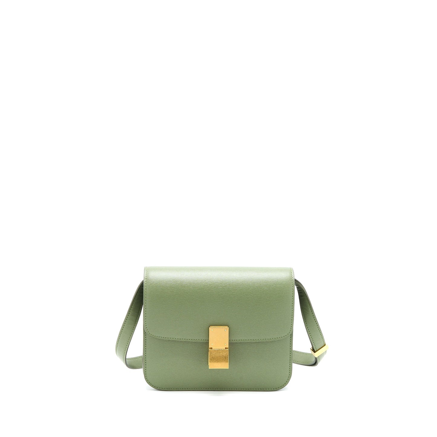 Celine Teen Box Calfskin Handbag Green Travel Bag