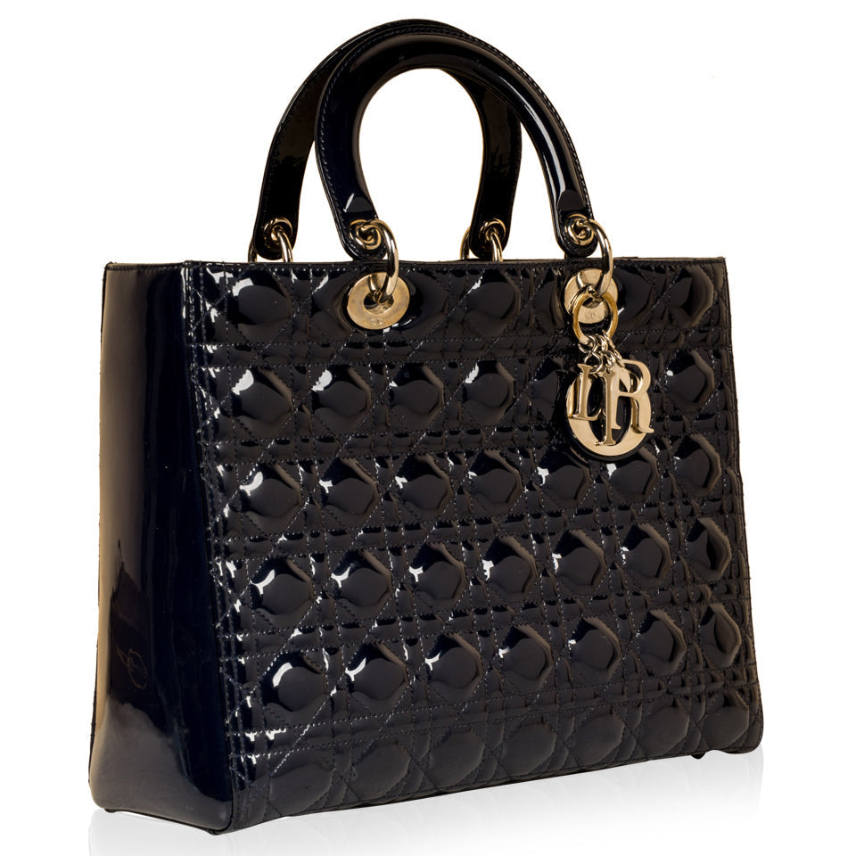 Dior Christian Lady Shoulder Bag Patent Large