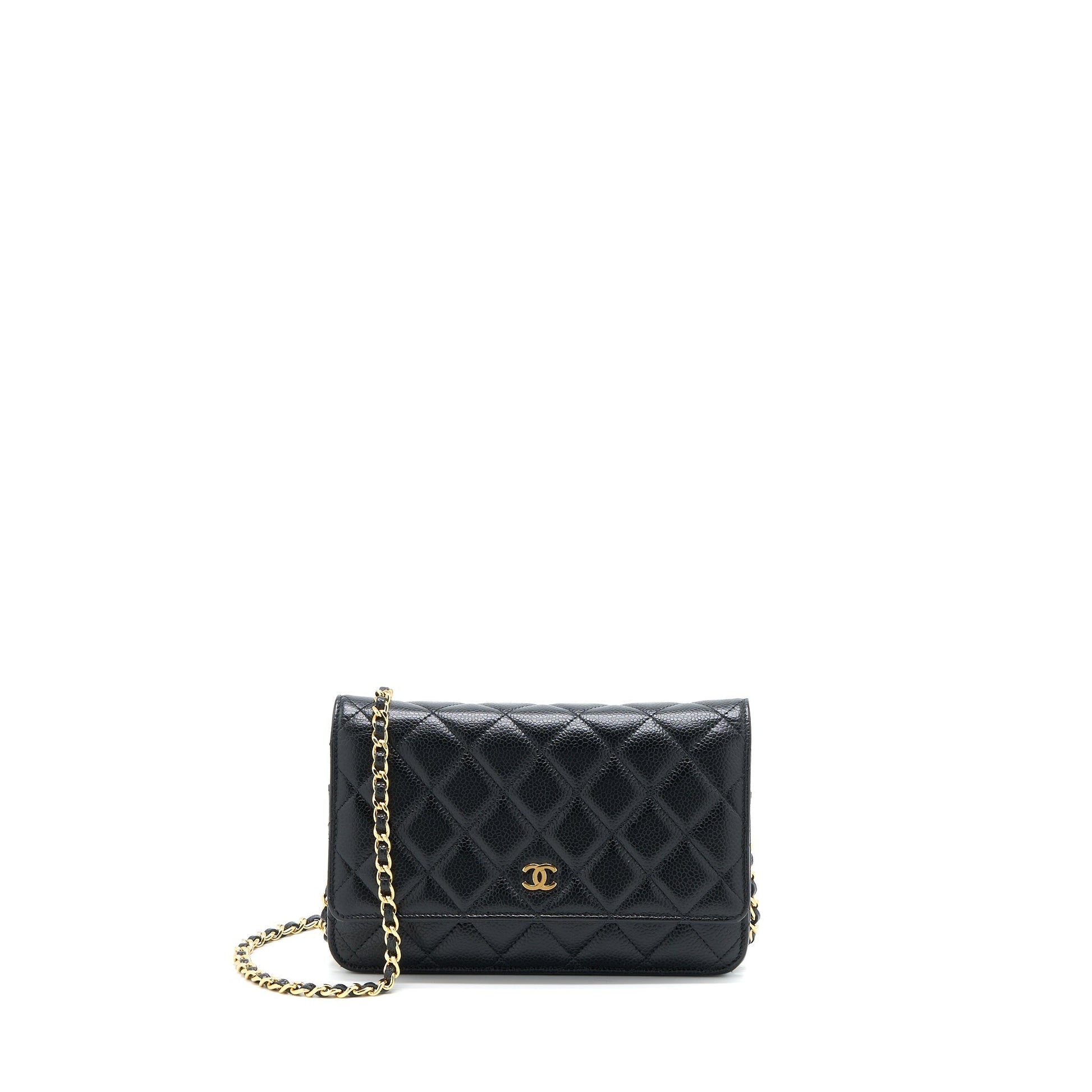 Chanel Classic On Caviar GHW Black Wallet Case Ghw 8