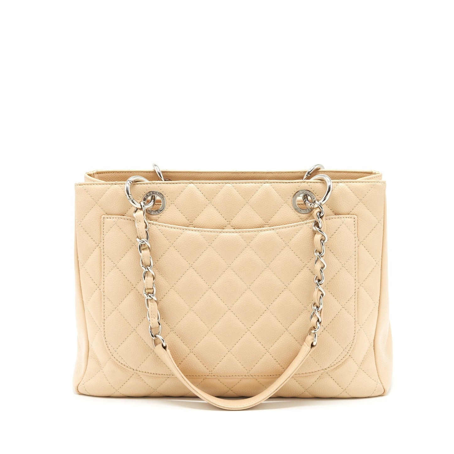 Chanel Grand Shopping Caviar SHW Beige Tote Bag