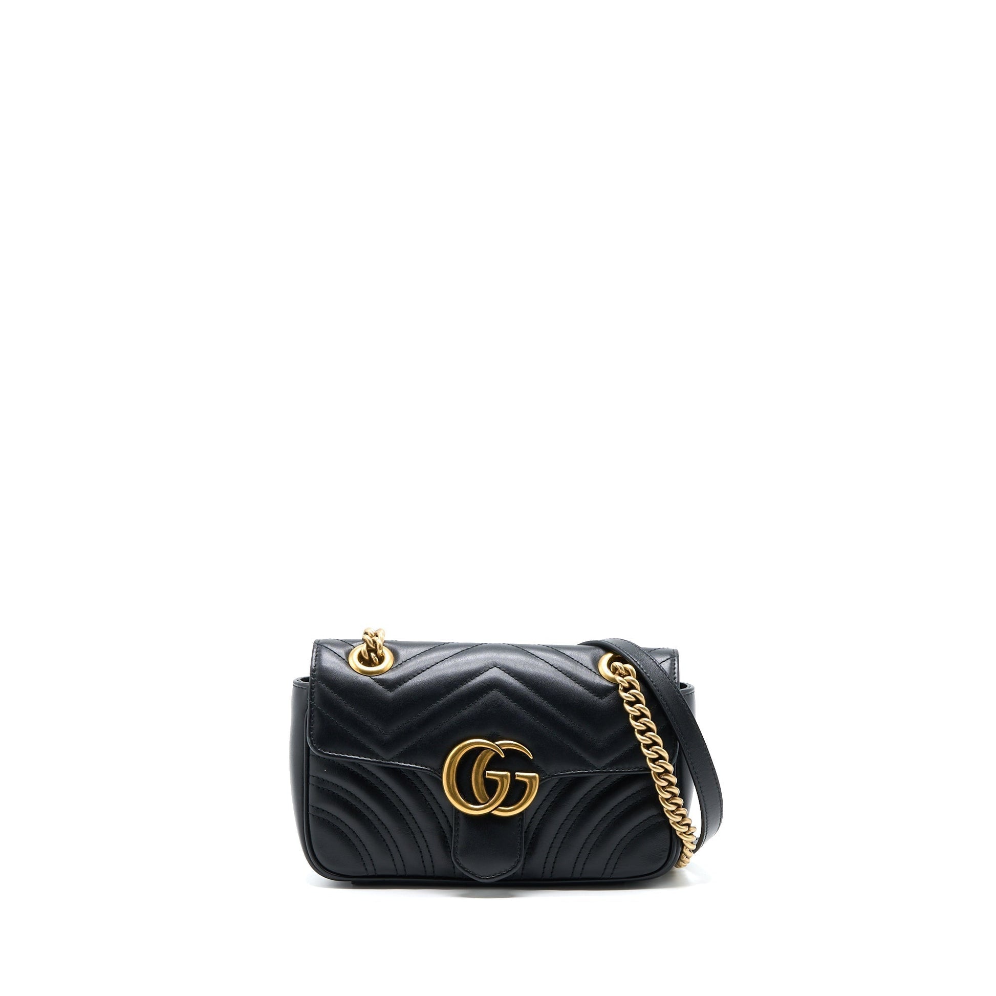 Gucci Marmont Shoulder Bag Calfskin Black Small