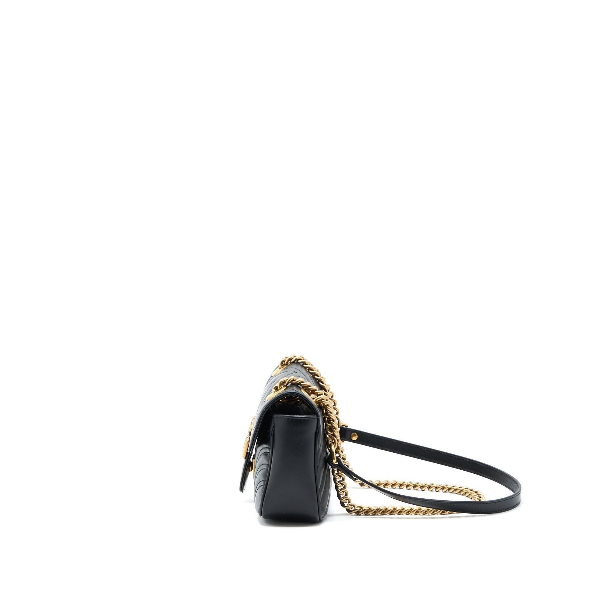 Gucci Marmont Shoulder Bag Calfskin Black Small