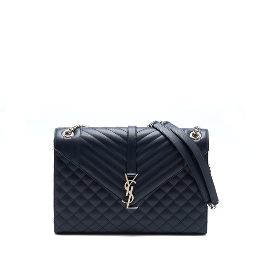 YSL Saint Laurent Saint Laurent Envelop Purse Calfskin Navy Shoulder Mini Shoulder Bag