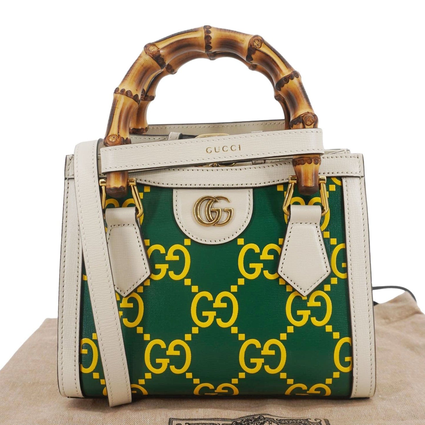 Gucci Diana Mini Calfskin Tote Bag Leather Monogram