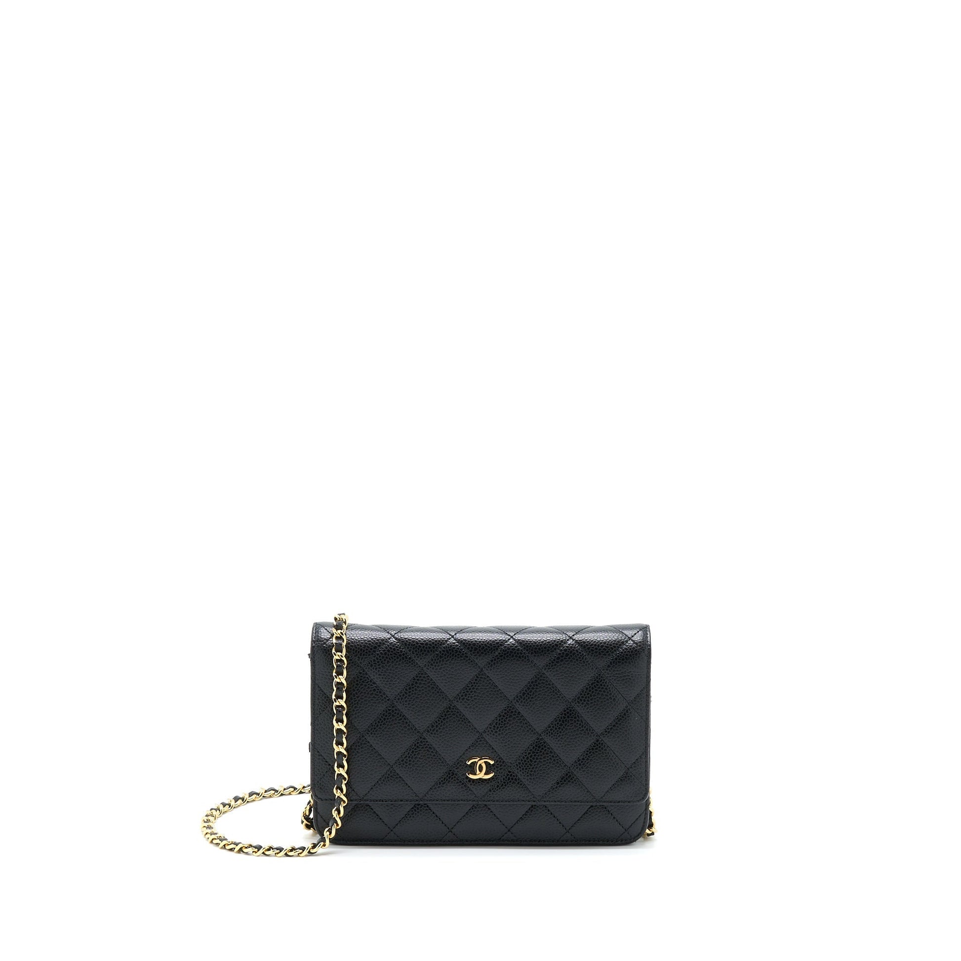 Chanel Classic On Caviar GHW Black Wallet Case Ghw 6