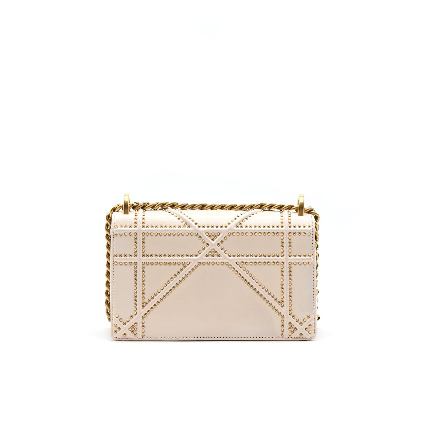 Dior Studded ama With Handbag Beige Small Travel Bag