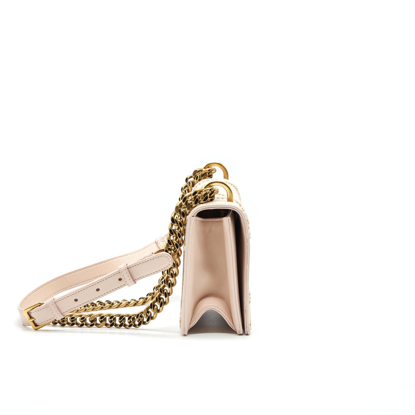 Dior Studded ama With Handbag Beige Small Travel Bag