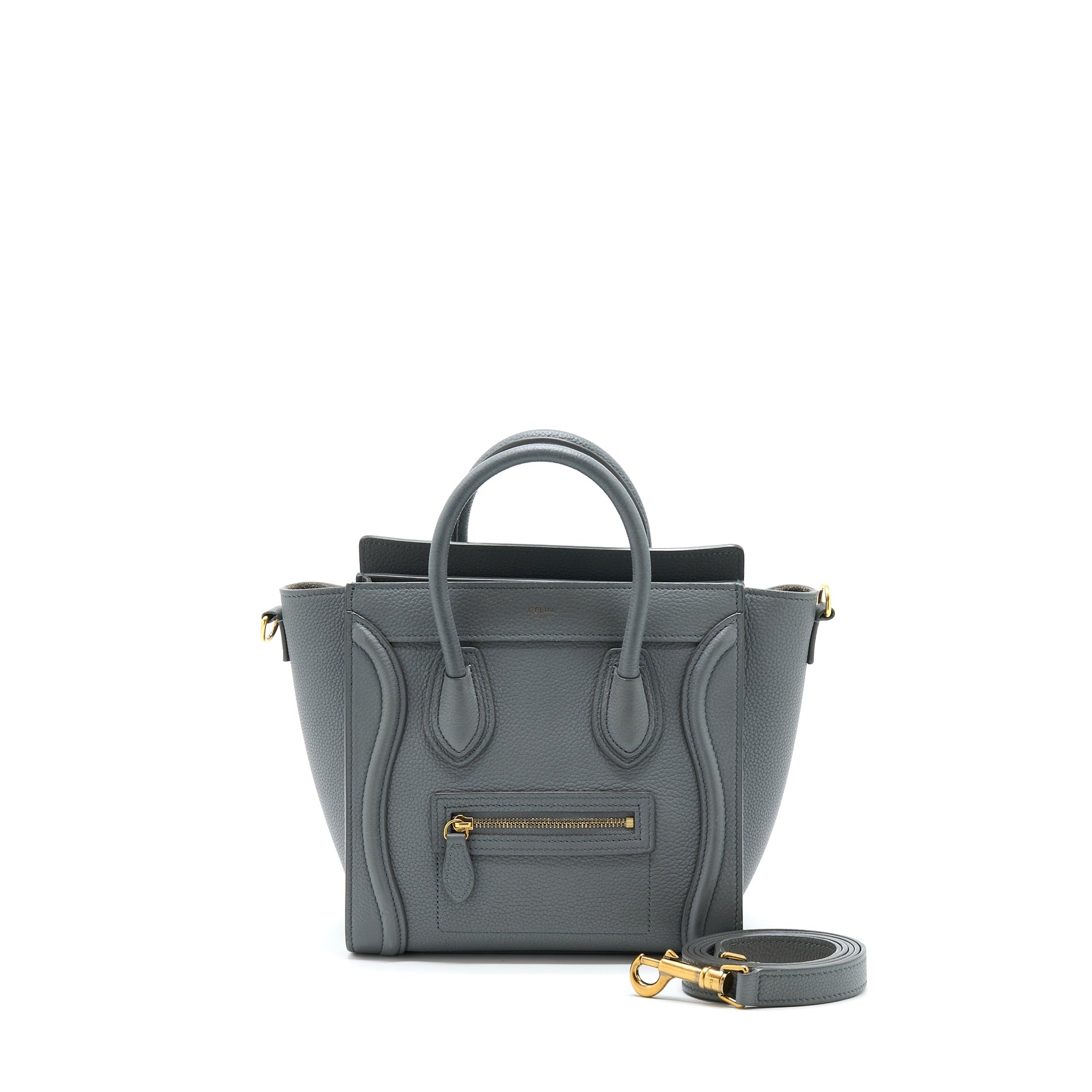 Celine Nano Luggage Purse Grey Handbag Travel Bag