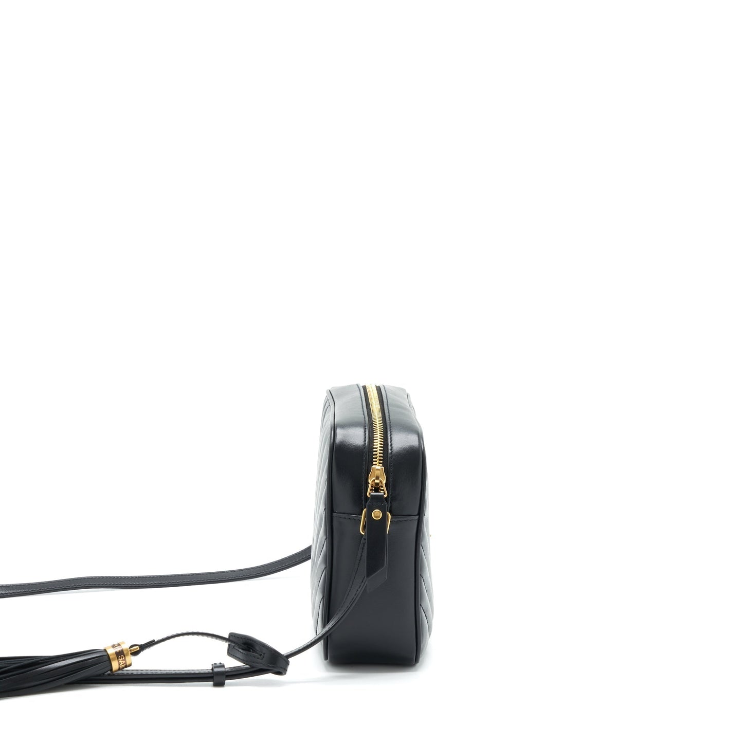 YSL Saint Laurent Lou Camera Purse Calfskin Black Travel Bag Calfskin Black Ghw