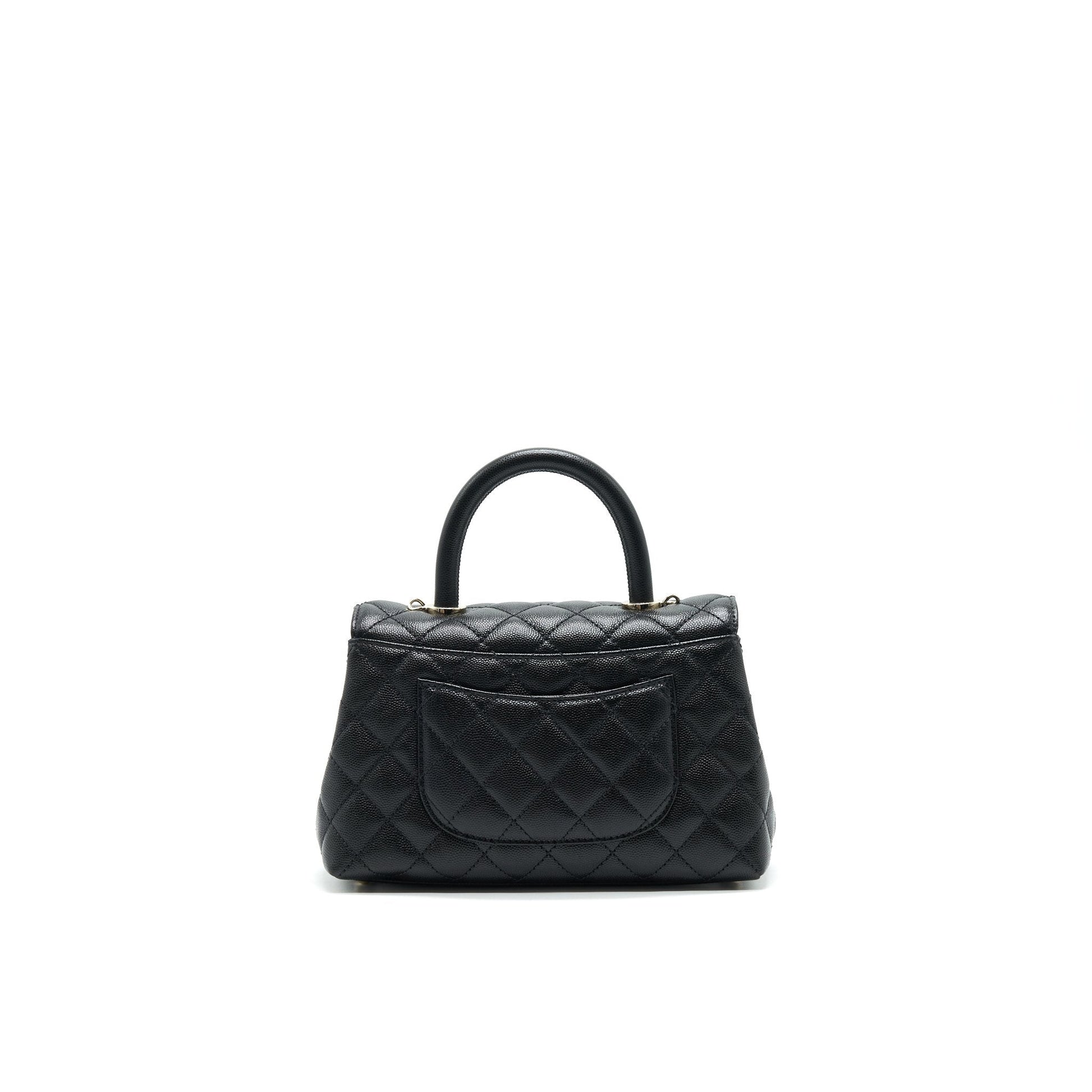 Chanel 21K Coco Handle 24cm Caviar LGHW Black Small Handbag Lghw 1