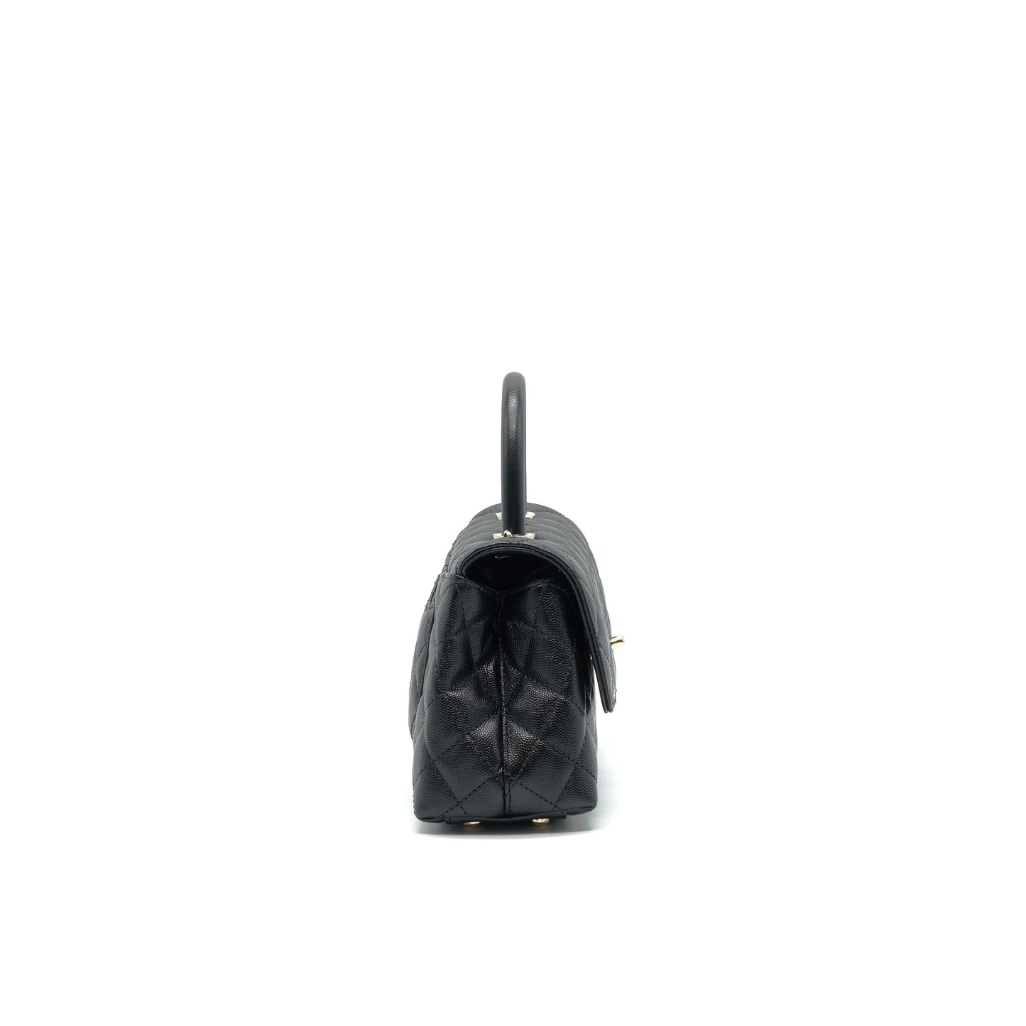Chanel 21K Coco Handle 24cm Caviar LGHW Black Small Handbag