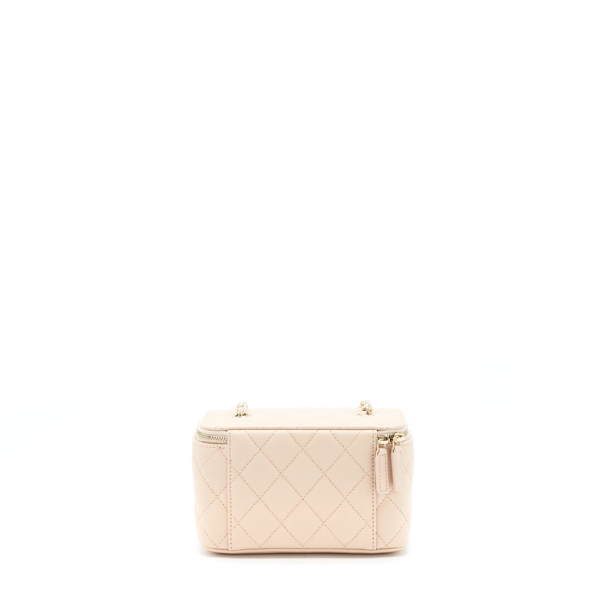 Chanel Long Vanity Caviar LGHW Beige Handbag