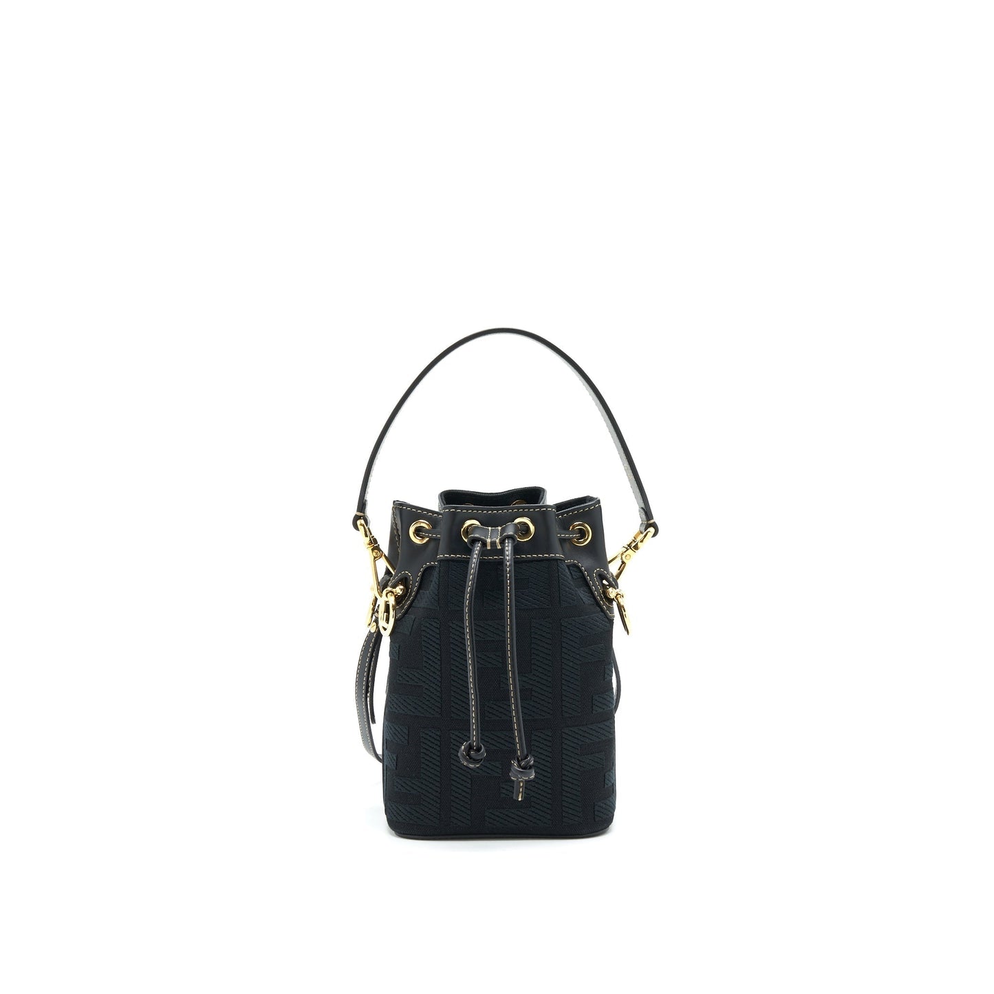 Fendi Mon Tresor Purse Canvas Black Travel Bag