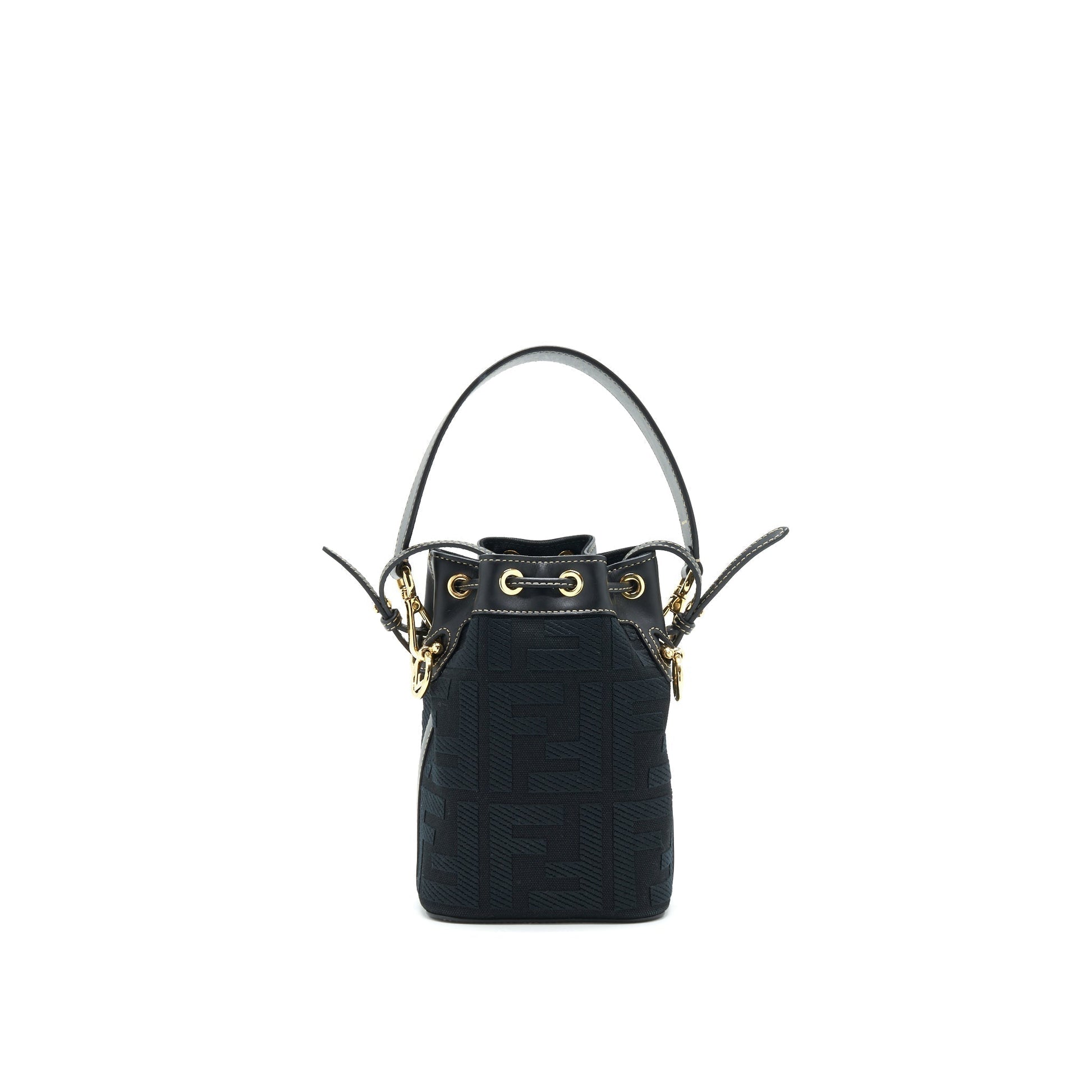 Fendi Mon Tresor Purse Canvas Black Travel Bag